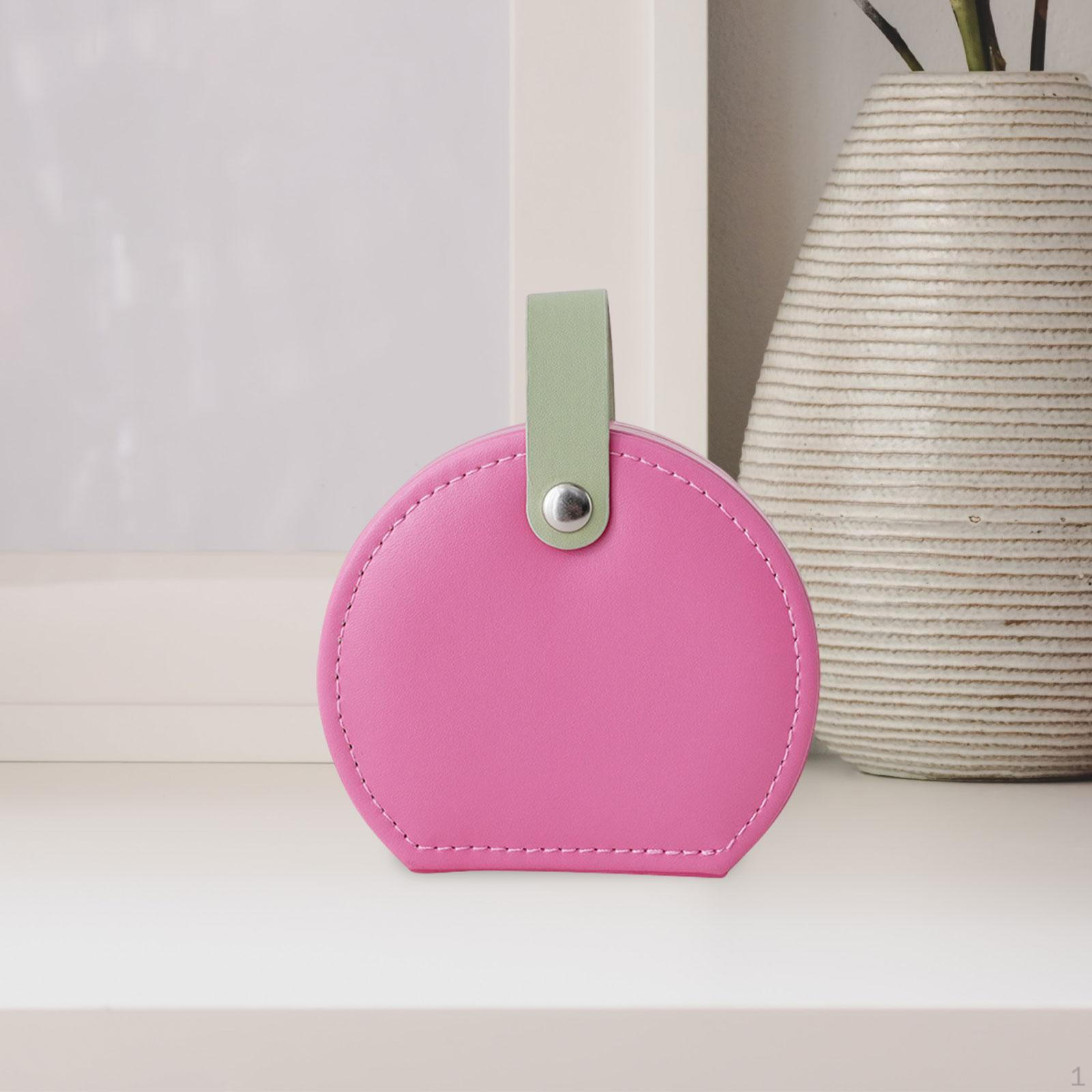 

Компактний ювелірний органайзер для подорожей, футляр для зберігання намиста та кілець рожевий червоний колір