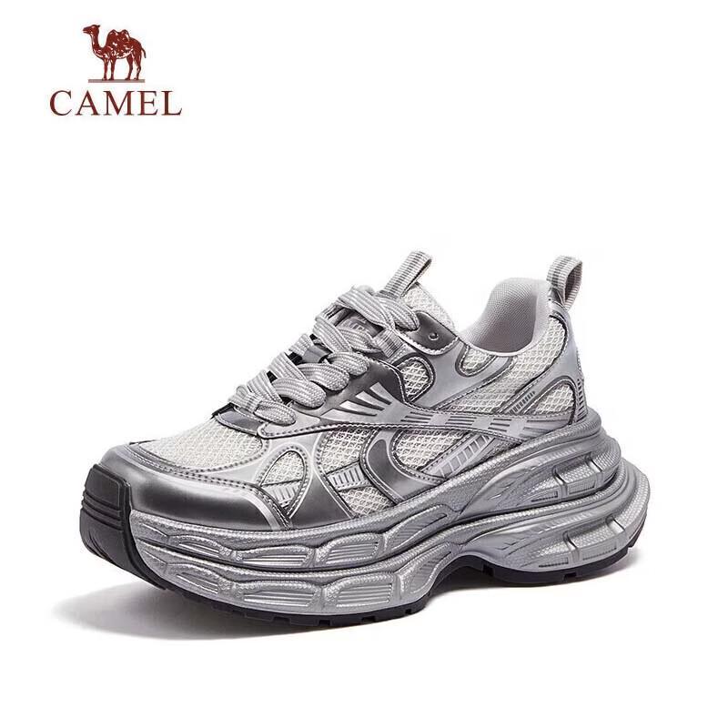 CAMEL Women s Silver Moon Retro Platform Dad Shoes 35