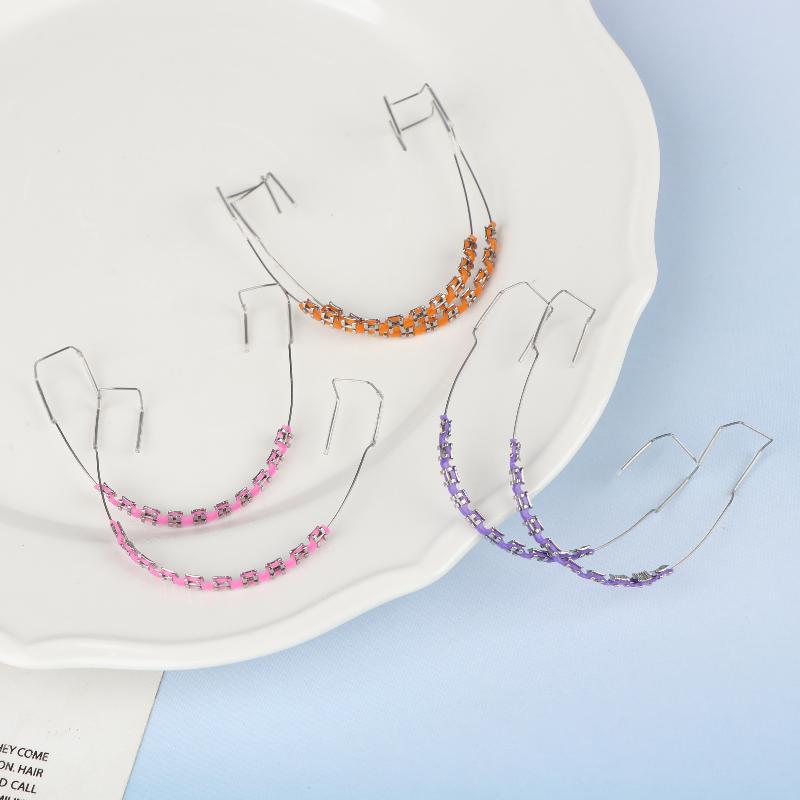 1 Paar Dentalzubehör Orthodontische Ligatur-Gummis Mit Box Bunte Zahnspangen-Dekoration Zahnmedizin Falsche Brackets Temporär