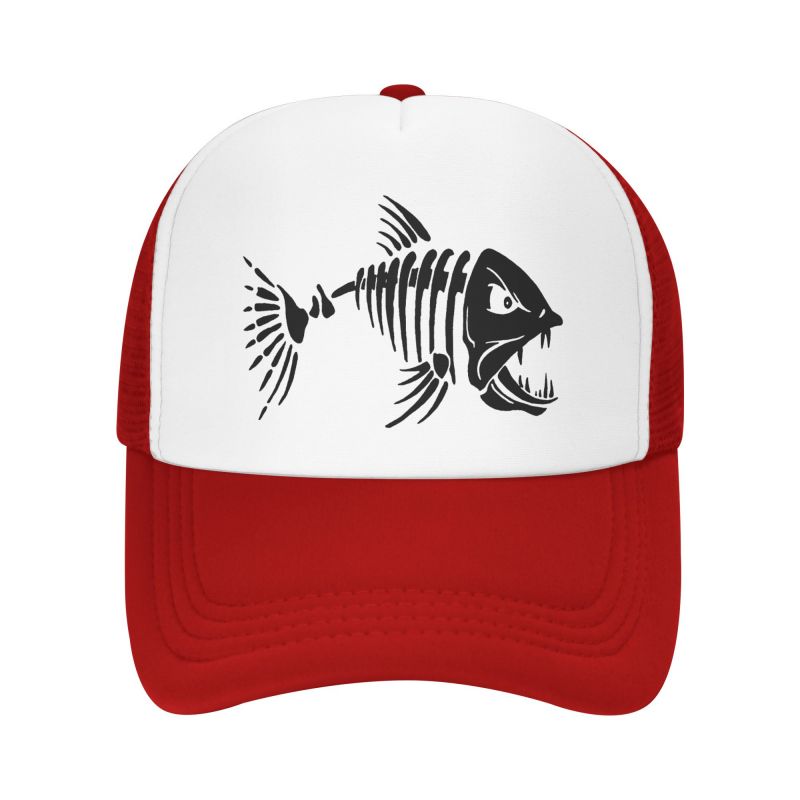 Ben Fisk Grafiskt Tryck Nät Baseballkeps Unisex Snapback Hatt Sommar Utomhus Andningsbar Casual Solskyddskepsar Truckerkeps