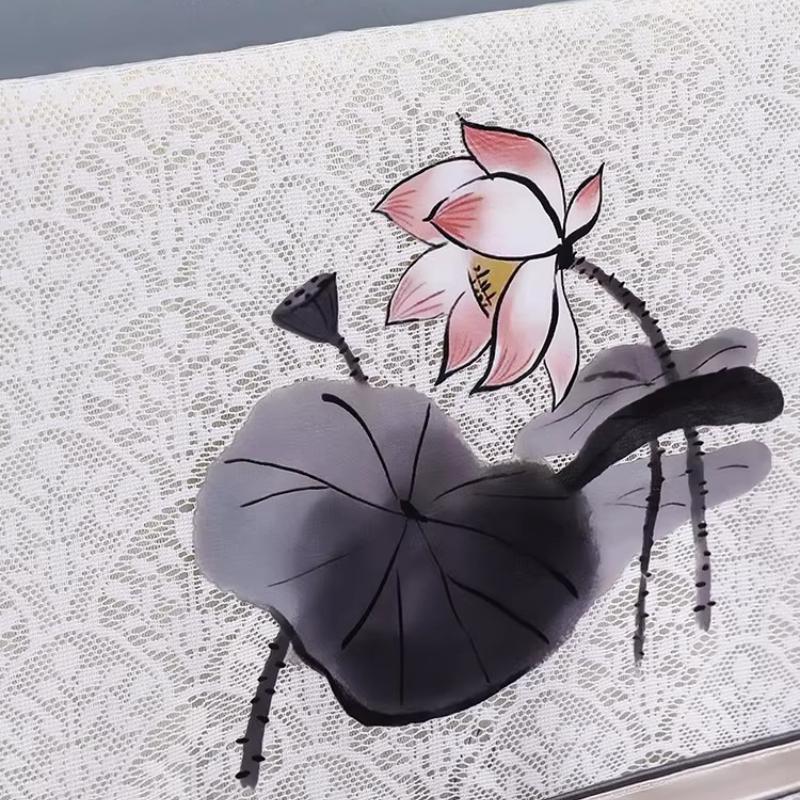 Desktop TV Dust Cover Hanging LCD Screen Lace Cover Curved Screen Universal Cover Cloth with Pendant Don't Need To Take It Off When You Turn It On