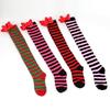Holiday Lovely 3D Bowknot Striped Over Knee Thigh High Socks for Woman Clothing