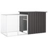 Vidaxl Chicken Coop, Anthracite, 200X91X100 Cm, Steel