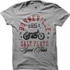 Biker T-shirt Motorcycle Racer Boneville Salt Flats 1954 Speed Trials