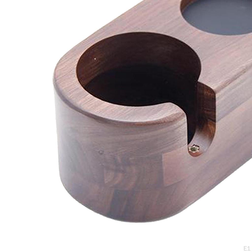 1 Piece Wood Barista Tamp Stand Espresso Tamper Mat Coffee Holder Maker