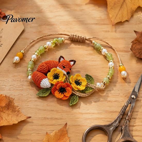 Bead Embroidery Craft Set DIY Beaded Bracelet Making Kit, Beginner-Friendly Animal Unique Jewelry Crafting Beadwork for Adults, Lovers Creative