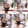 Adorable Cute Plush Raccoon Keychain Pendant Soft Stuffed Toy For Bags And Accessories