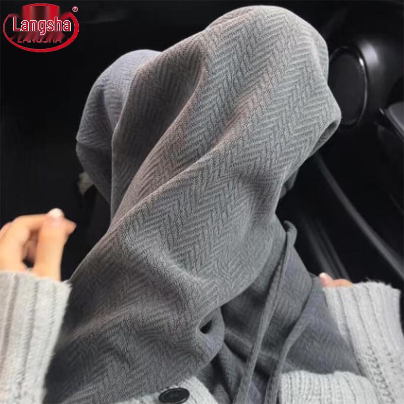 Lansa Women's Herringbone Chenille High-Waist Wide-Leg Pants