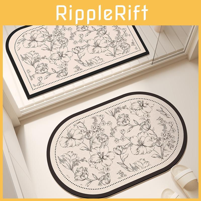 Mud Contemporary Diatom Washroom Floor Mats Bathroom Material Spaces Living