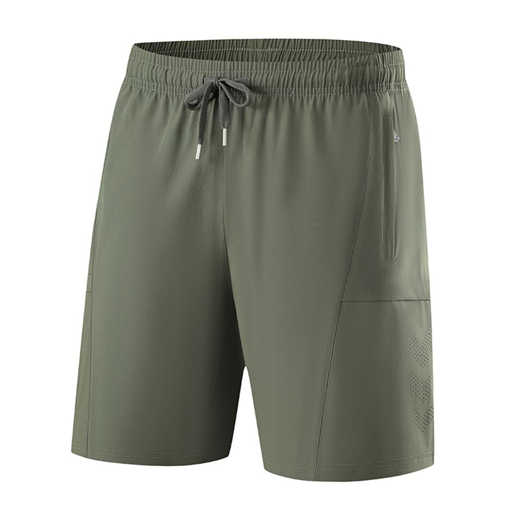 Men's Summer Quick Dry Shorts with Zipper Pockets Lightweight Breathable Athletic Running Gym Workout Shorts for Outdoor Activities