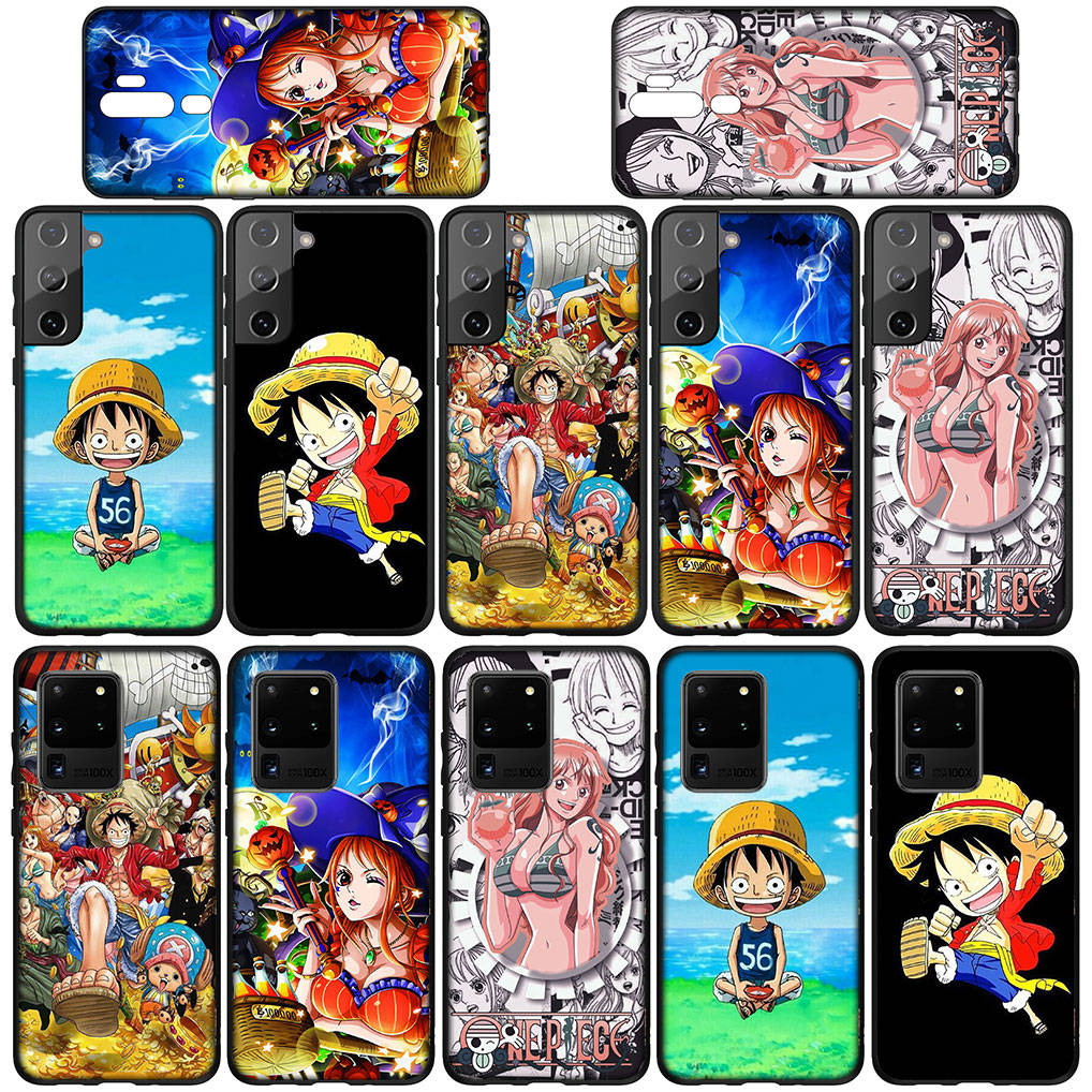 For Samsung Galaxy S24 S23 iPhone 16 15 14 Xiaomi Redmi Note 13 12 11 10 8 Plus 9 Pro Max X XR Phone Case Anime Nami One Piece Luffy OPPO Huawei Cover