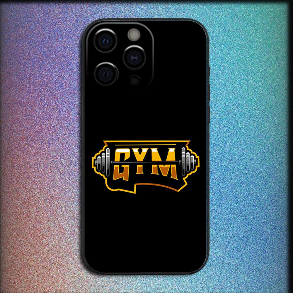 Custodia per Telefono Bodybuilding Palestra Fitness Per iPhone 16,15,14,13,12,11,Pro,X,XS,Max,XR,Plus,Mini Cover Nera Morbida
