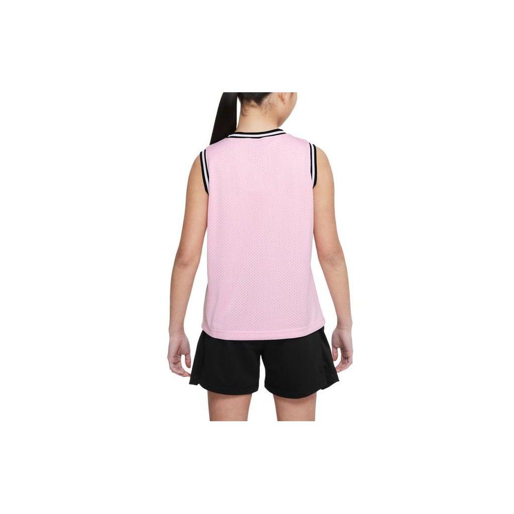 Jordan Stampa Logo Lettera Girocollo Senza Maniche Maglia da Basket per Bambini Maglia Bambino Rosa HA7284-663