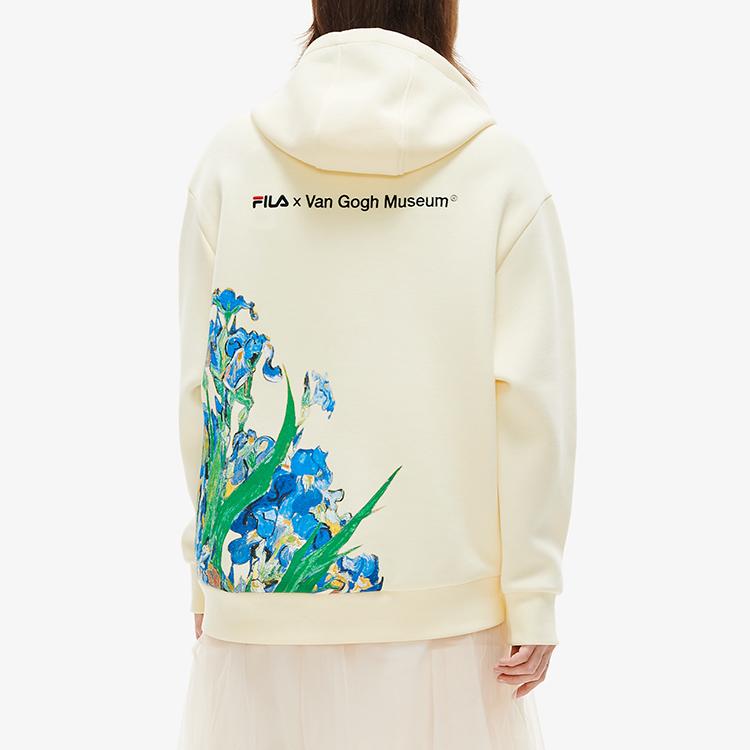 Fila X Van Gogh Museum Collaboration Fanfan Series Sports Casual Knitted Hoodie Women hoodies Radiant-Yellow F11W218201F-YE