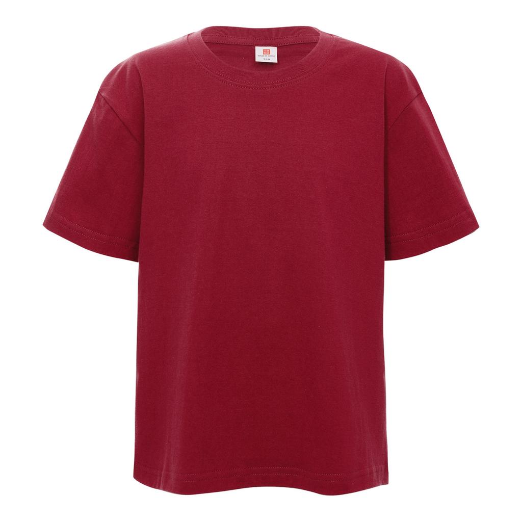 T-shirt Casual Unisex in Cotone a Manica Corta, Ampia, Traspirante, Girocollo, per Bambini e Bambine