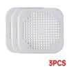 Kitchen Bathroom Accessories Grey 3Pcs Shower Drain Hair Catcher Sink Strainer Drain Cover Hair Catcher Silicone Hair Filter
