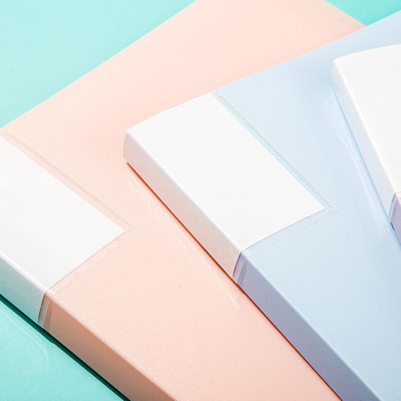 Multifunctional A4 Office File Folder With Transparent Inserts Multi-Layer Large-Sized Loose-Leaf File Folder Set