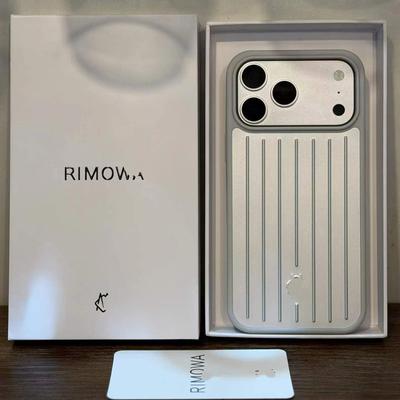 Luxus-Gepäck-Aluminiumlegierung Metall-Handyhülle für IPhone 18 Pro Max 17 16 15 14 3D-Wellblech-Rücken-Silikon-Stoßfängerabdeckung mit Geschenkbox