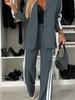 Autumn and winter women's long-sleeved lapel casual suit suit