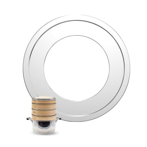 

BRIIKPP Steaming Plate, Chinese Steamer, Stainless Steel Steamer, Fits 22-24cm Pots, 16-21cm Steamer (24cm)