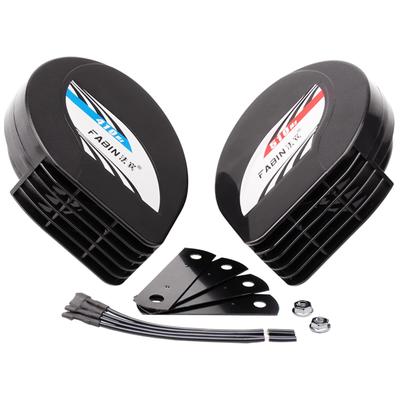 FARBIN Slender Horn, Thin, Compact, 118 dB 12 V, 2-Pack Swirl, 410Hz+510Hz, Premium Sedan
