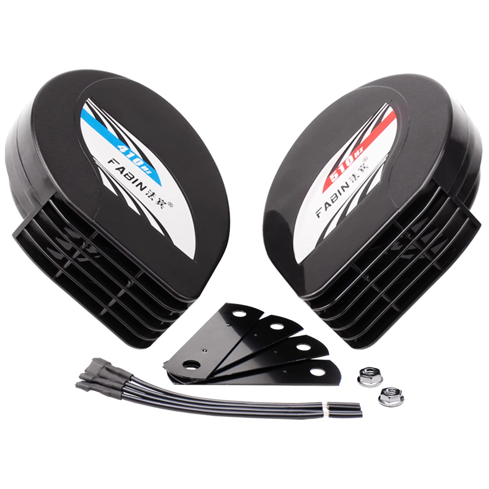 

FARBIN Тонкий сигнал, Тонкий, Компактный, 118 дБ 12 В, 2 шт. Вихревой, 410 Гц+510 Гц, Премиум Седан 12V