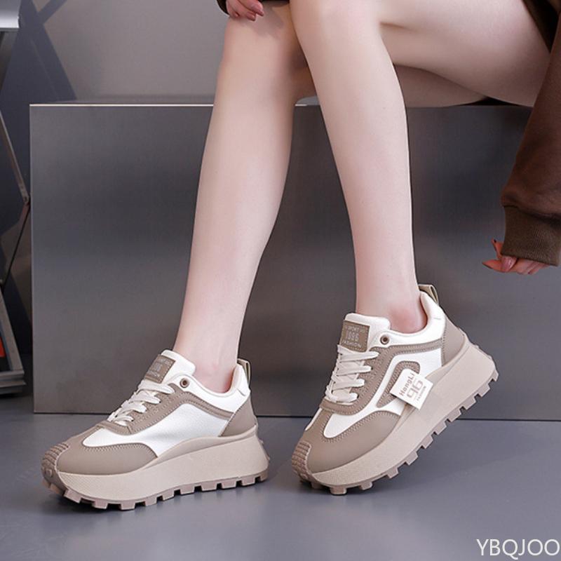 Zapatos de Mujer de Moda de Lujo Ligero Primavera Nuevo Casual Antideslizante Suela Gruesa Deportivo Casual Vulcanizado Zapato Único Plataforma Mujer Zapatillas