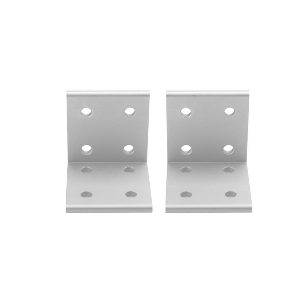2pcs Sturdy L Shape Corner Brackets Right Angle Aluminum Profile Connector Cabinet Frame