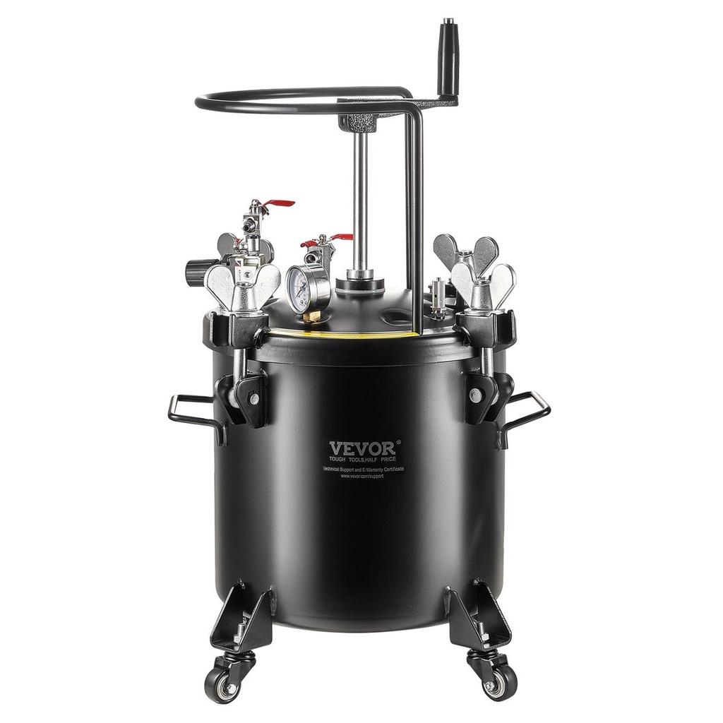 Réservoir de pulvérisation à pression 20L/5gal avec roulettes Mastic de réparation de fuites