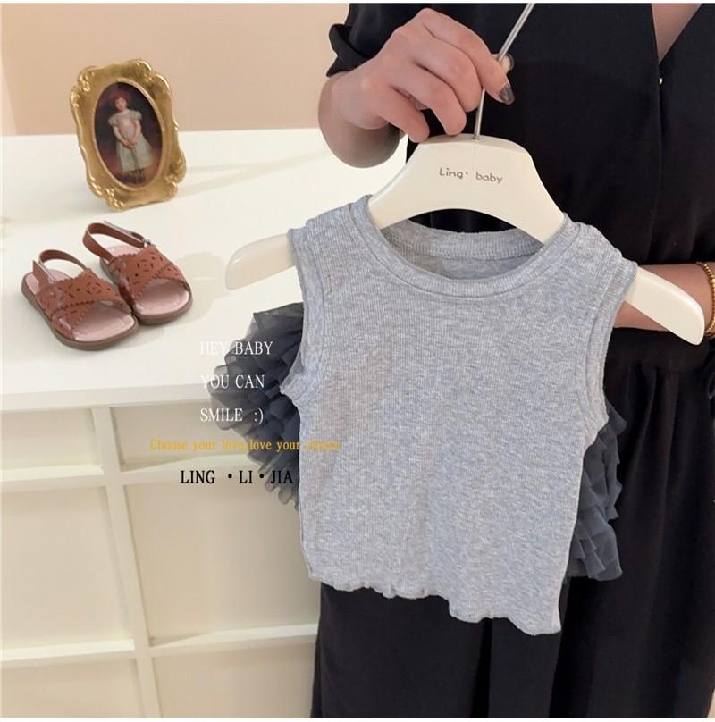 Adorable Korean Style Summer Outfit For Girls With Cotton Vest And Trendy Shorts StyleG,80