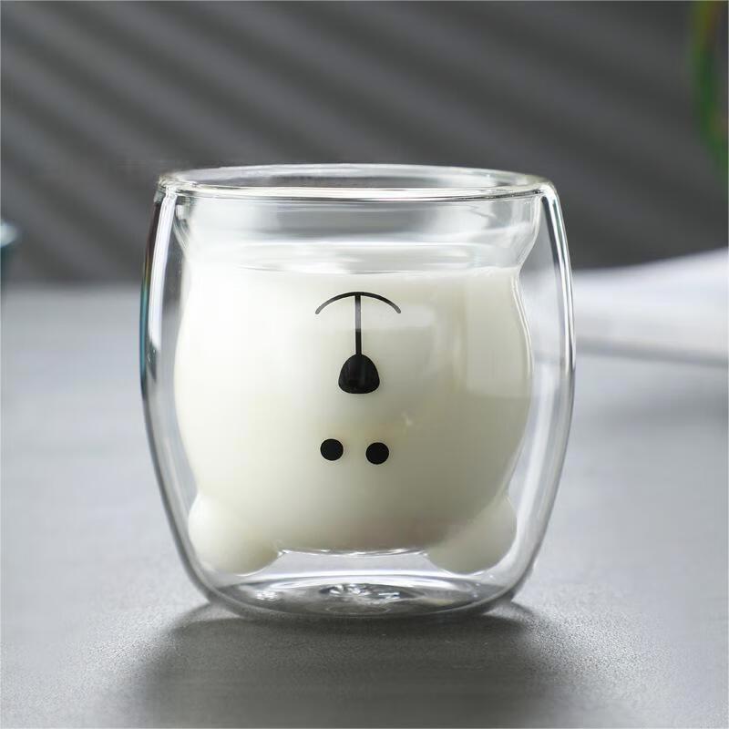 Cute Bear Double Layer Glass Cup