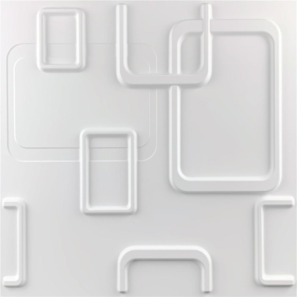 White Wall Sticker 3D PVC Wall Paper Removable Wall Panel Bathroom Kitchen