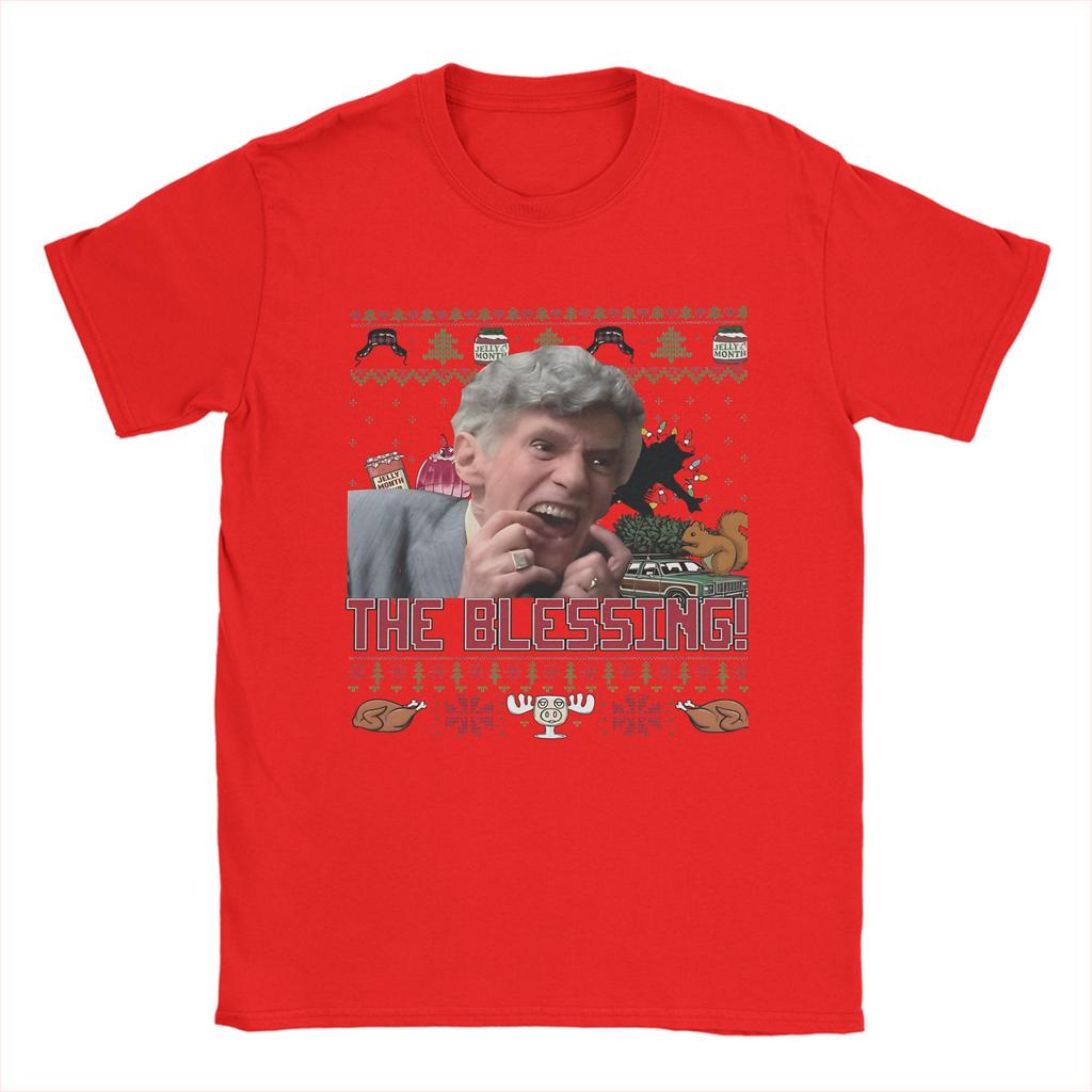 Mens The Blessing Clark Griswold Merry Christmas T Shirts  Cotton Clothes Leisure Short Sleeve Crewneck Tee Shirt TShirts