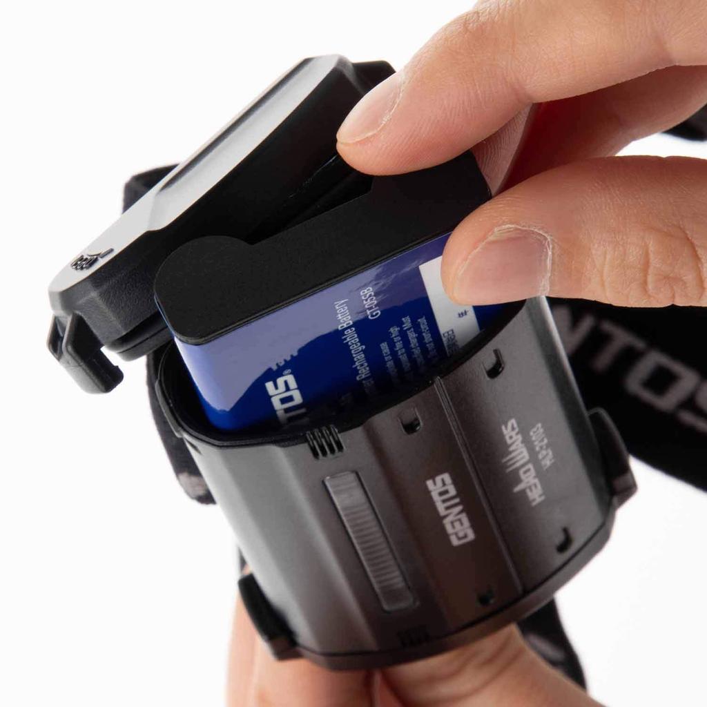 GENTOS LED USB 520 6 Hours of Operational Run Rear Recognition Requires a Rechargeable Battery or 3 AA Batteries ANSI Head W x D x H HLP-2103