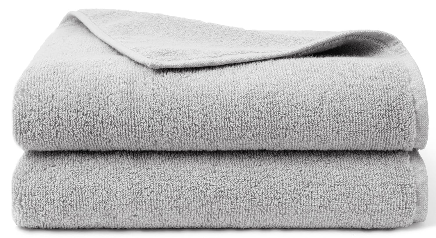 

AIFY City Set of Durable Solid Perfect for Beauty Living or Starting a New Light Gray Towels, 2, Large, Thick, Fluffy, Quick-Drying, Absorbent,