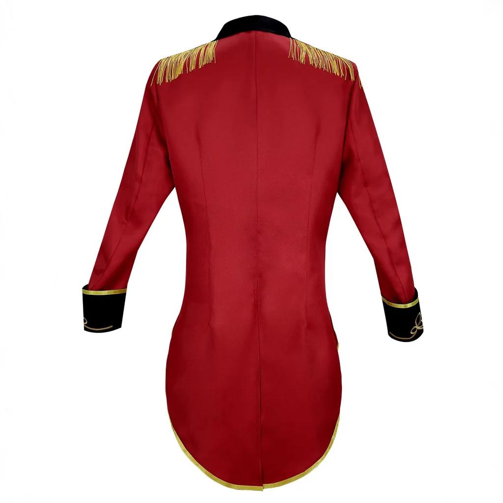 Cirkusový konferenciér Pánské cosplay uniformy Středověký vintage kabát Stojáček Sako Princezna Pódiové představení Kostým