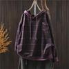 Damski sweter z kapturem w paski z długim rękawem, jesienny, patchwork, kieszenie, casualowy, luźny T-shirt