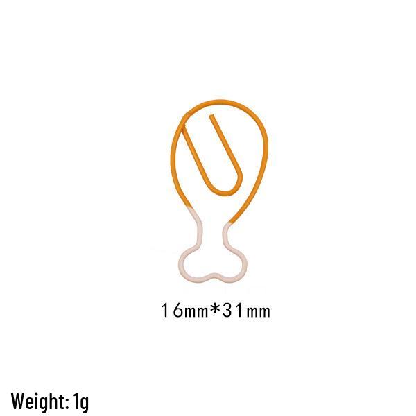 Two-Tone Irregular Metal Paper Clips for Office and Bookmarks