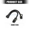 R6FF 20cm GPU Power Cable with Black Sleeve for PC Case Wiring Use