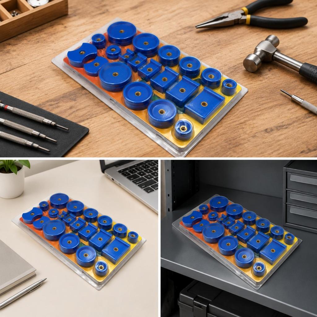 20 Pieces Tool Set Smooth Watch Repair Press Former ScratchResistant for Watchmakers Blue