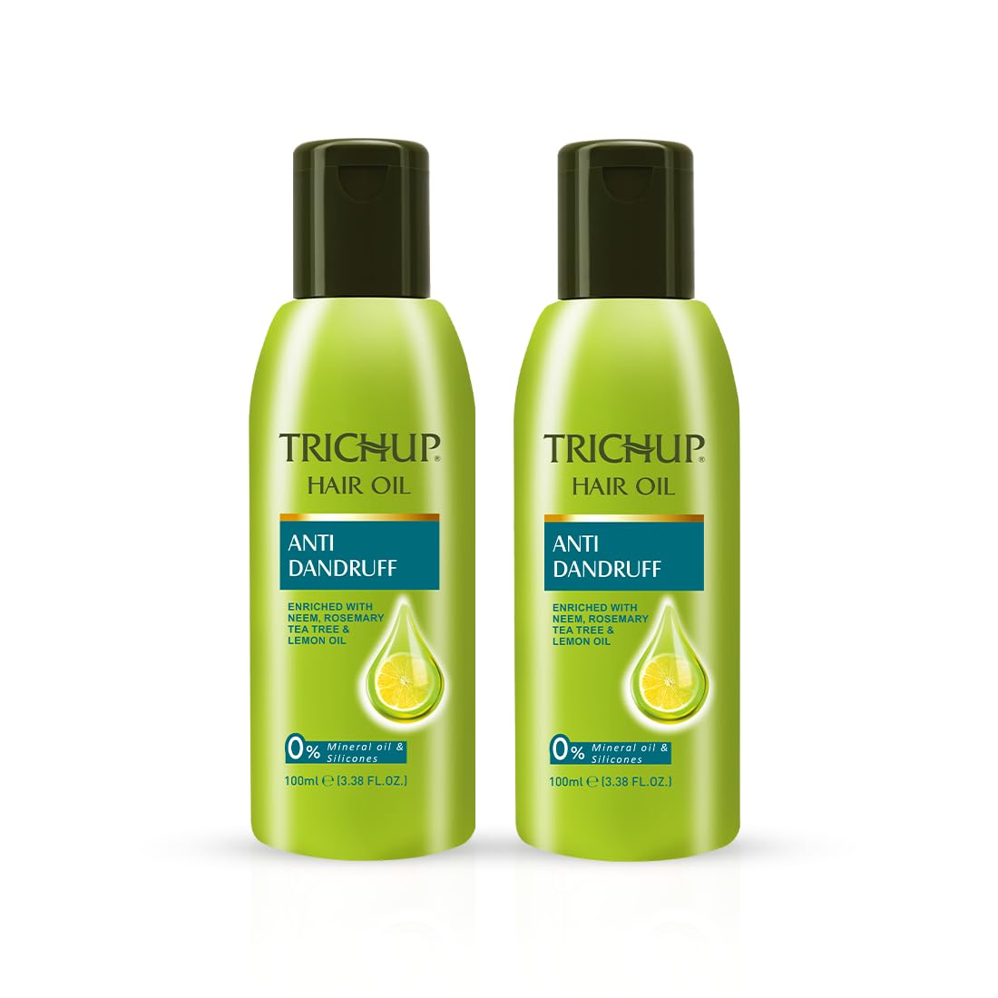 Trichup Anti-Dandruff Hair Oil 100ml x Pack of 2 With Neem Lemon Rosemary Tea Tree For Flake-Free Scalp