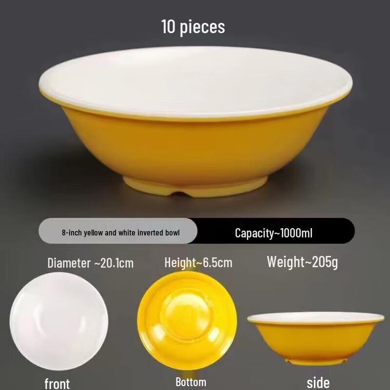 Melamine Multi-Purpose Snack & Breakfast Bowls (10-Pack)