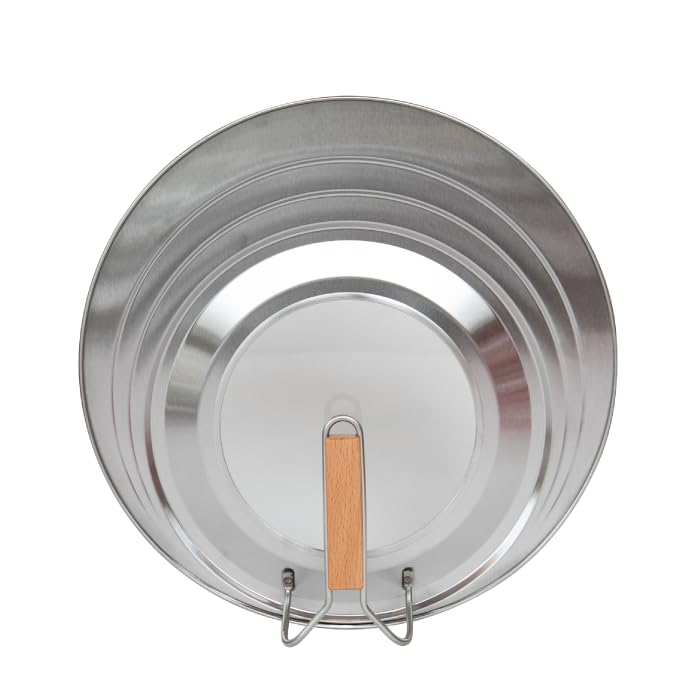 Kyoto Katsugu Durable Stainless Steel Frying Pan Cover (24-30cm) - Made In Japan