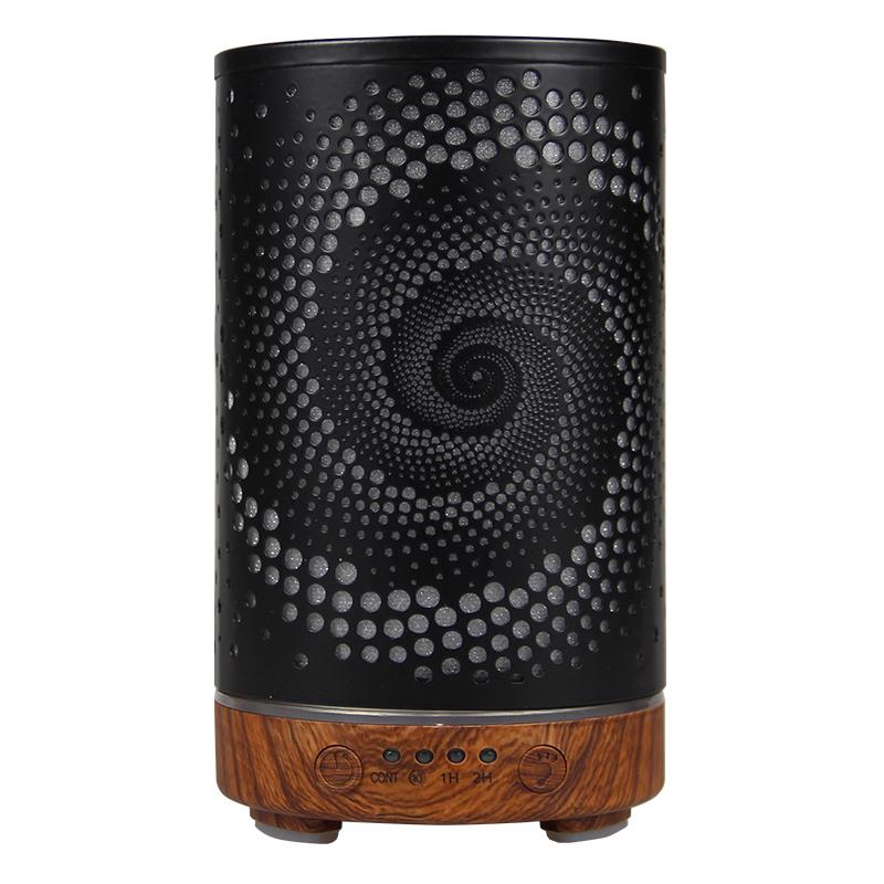 100ml Ultrasonic Cool Mist Humidifier Essential Oil Diffuser Room Moisture Control Auto Shut-Off with LED Night Lights