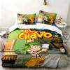 El chavo 3pc set Perfect for bedroom use Comfortable bedding set includes a duvet cover and two pillowcases Ideal birthday or Christmas gift
