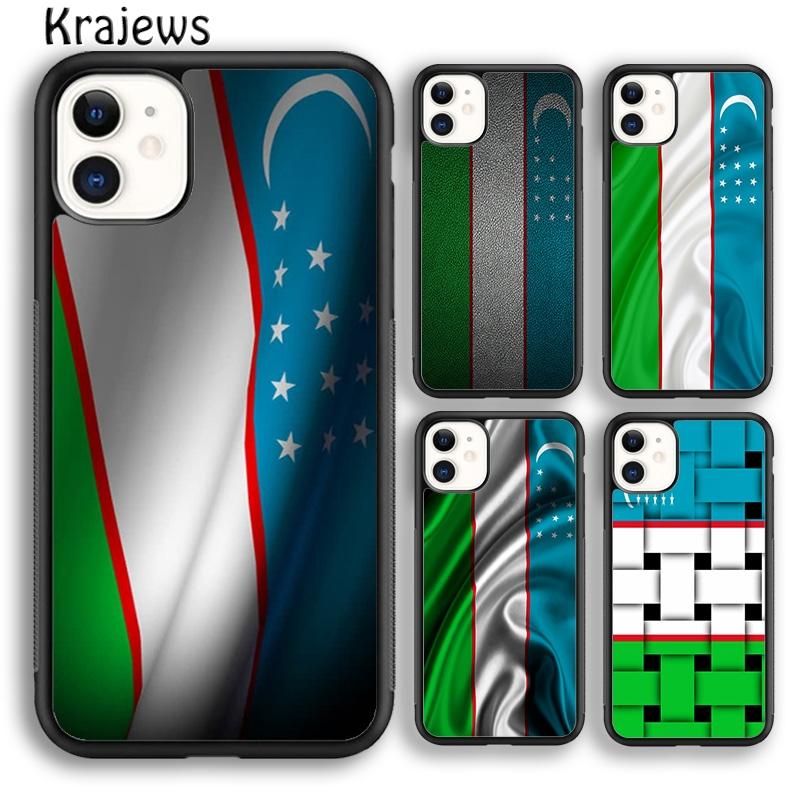 Krajews Uzbekistan Flag Phone Case Cover For iPhone 17 Air 16 15 14 Plus 11 12 13 Pro Max Coque Shell Fundas