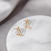 Small Triangle Stud Earrings for Women Imitation Pearl Tiny Earrings Korean Fashion Ear Jewelry Sweet Cute Ear Accessories