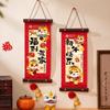 1 Pair Scroll Spring Festival Couplet Chinese Style Fu Character Door Pendant  Window Decoration