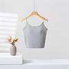 Women's Spring Camisole Vest with Beautiful Back Design, Integrated Bra, and Chest Pads - 2025 Style Slim Top