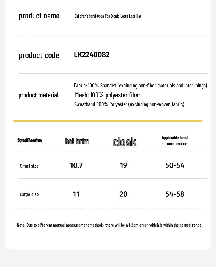Lemon Baby Kids UV Protection Sun Visor Hat